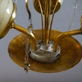 Korumo 1950-luvun vintage-kattovalaisin, messinki & lasi