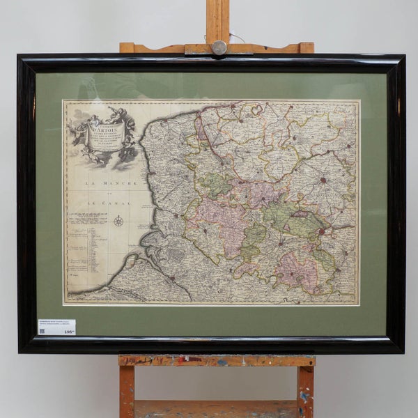 Antiikkikartta Artois&rsquo;n kreivikunnasta &ndash; Ranskan pohjoisrannikko (La Manche)