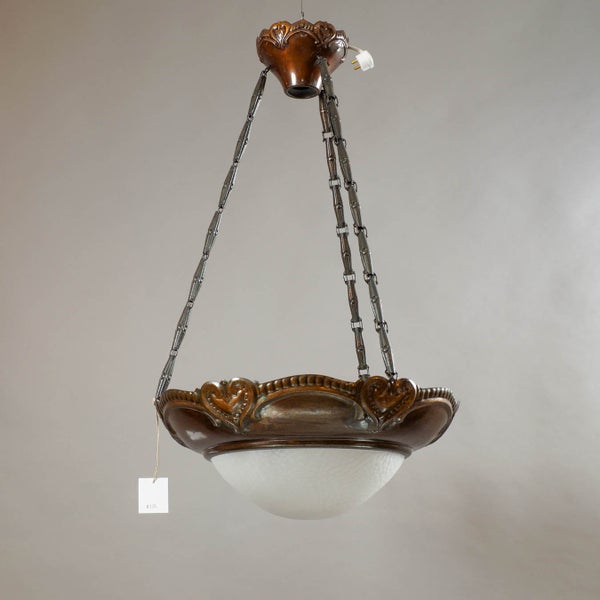 Jugend kattovalaisin, patinoitu metalli & etsattu lasi