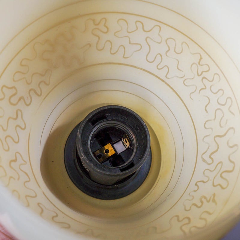 Korumo 1950-luvun vintage-kattovalaisin, messinki & lasi