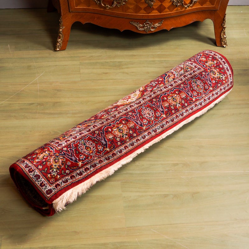 Vintage Tabriz &ndash; it&auml;mainen k&auml;sinsolmittu villamatto