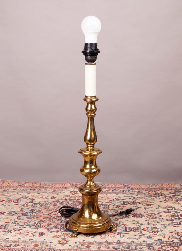 Vintage lampunjalka 1960-luvulta, messinki&auml;